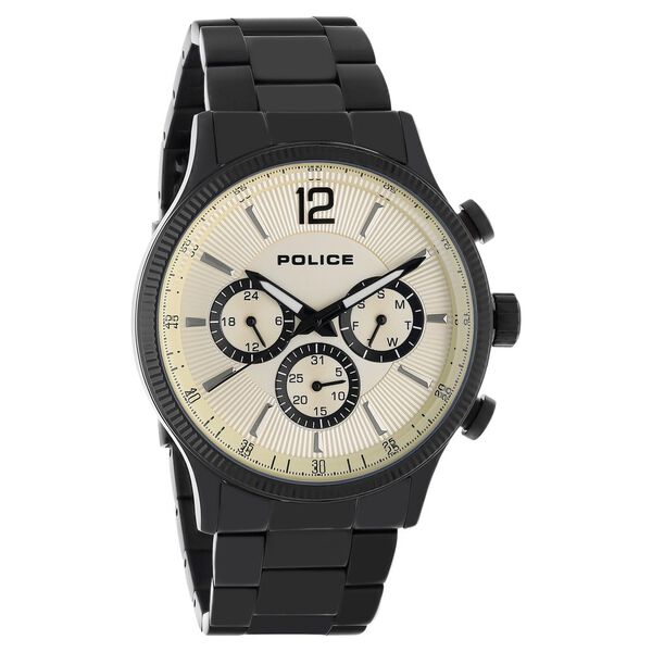 Police Quartz Multifunction Beige Dial Stainless Steel Strap Watch for Men - image number 1