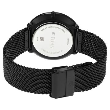 Titan Minimals White Analog with Date Stainless Steel Strap watch for Men