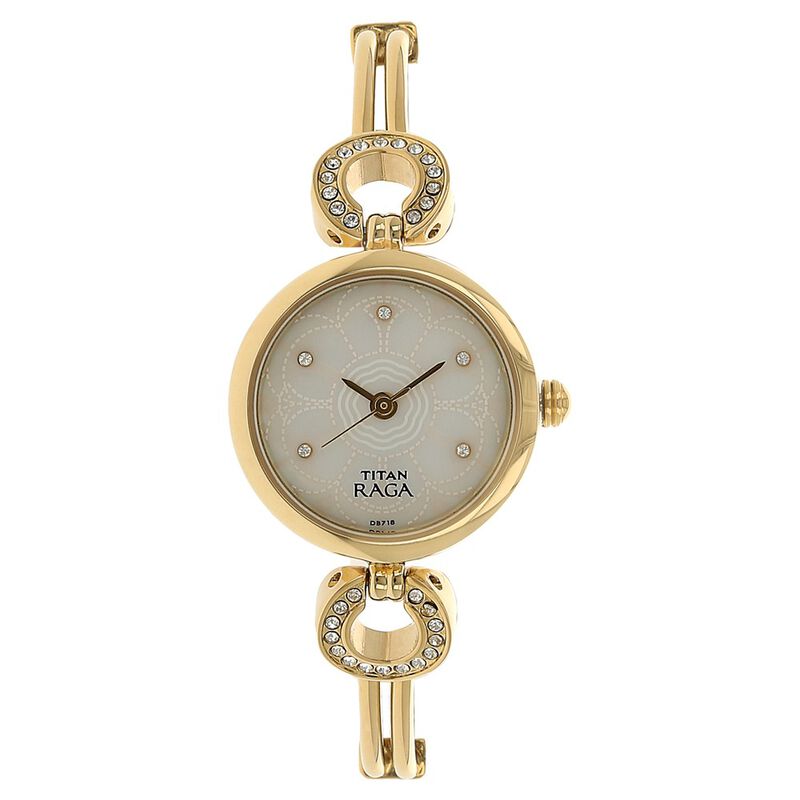 Titan Raga Weaves Silver Dial Women Watch With Metal Strap