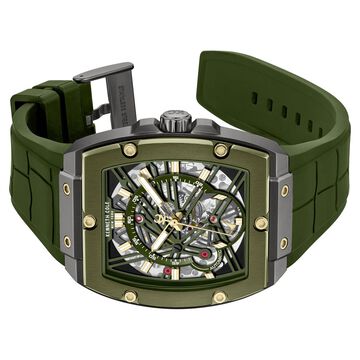 Kenneth Cole Automatic Green Dial Green Colour Silicone Strap Watch For Men