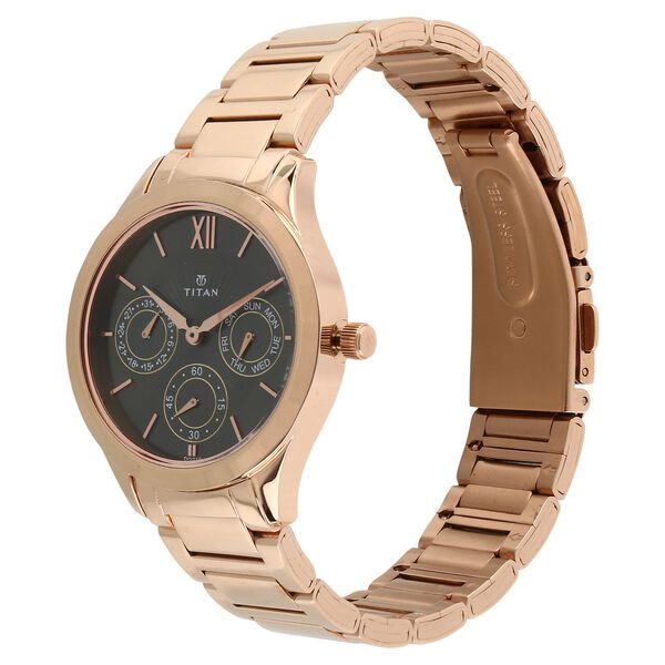 Titan Workwear Anthracite Dial Women Watch With Stainless Steel Strap - image number 1