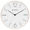 Titan Metallic Wall Clock White Dial with Rose Gold Sleek frame and Silent Sweep Technology - 40.0 cm x 40.0 cm (Large) - image number 1