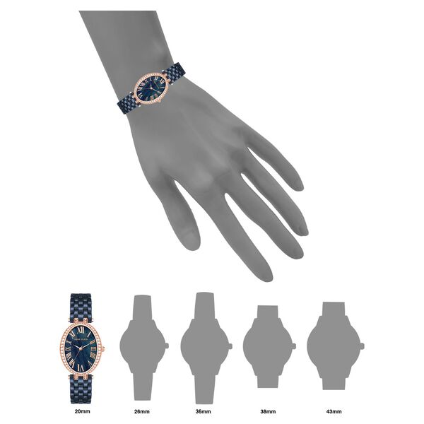 Anne Klein Quartz Analog Blue Dial Rose Gold With Blue Ceramic Strap Watch For Women - image number 3