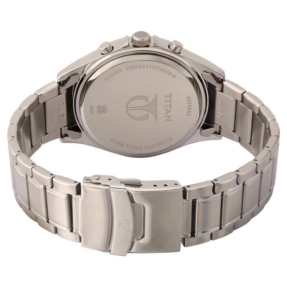 Buy Online Titan Quartz Chronograph White Dial Stainless Steel