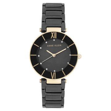 Anne Klein Quartz Analog Black Dial Ceramic Strap Watch for Women