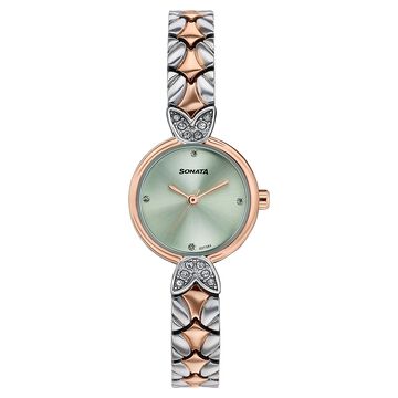 Women's Vintage style pastel green dial Bracelet Watch