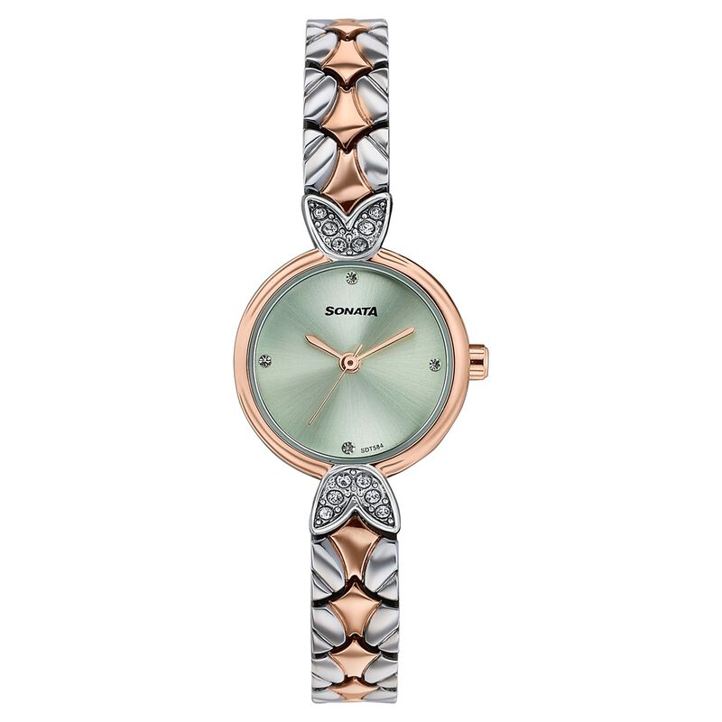 Women's Vintage style pastel green dial Bracelet Watch