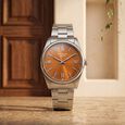 Poze Poze Quartz Analog Brown Dial Silver Metal Strap Watch For Men - image number 0
