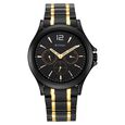 Titan Black and Gold Black Dial Quartz Multifunction Stainless Steel Strap watch for Men - image number 2