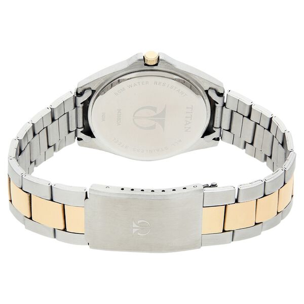 Titan Quartz Analog White Dial Metal Strap Watch for Men - image number 3