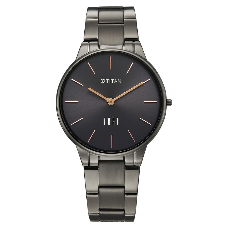 Edge Velora Quartz Analog Grey Dial Grey Stainless Steel Strap Watch For Women