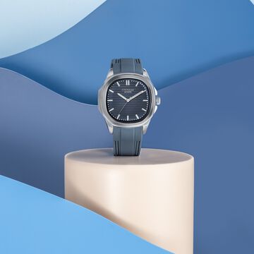 Sonata Poze Quartz Analog Blue Dial Blue Colour Silicone Strap Watch For Men