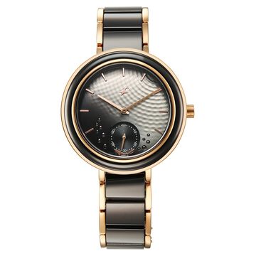 Fastrack Oceanyx - Ceramic Quartz Analog Black Dial Two Toned Strap Watch For Girls