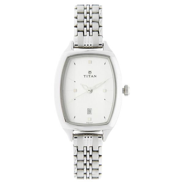 Titan Karishma Silver Dial Women Watch With Stainless Steel Strap - image number 0