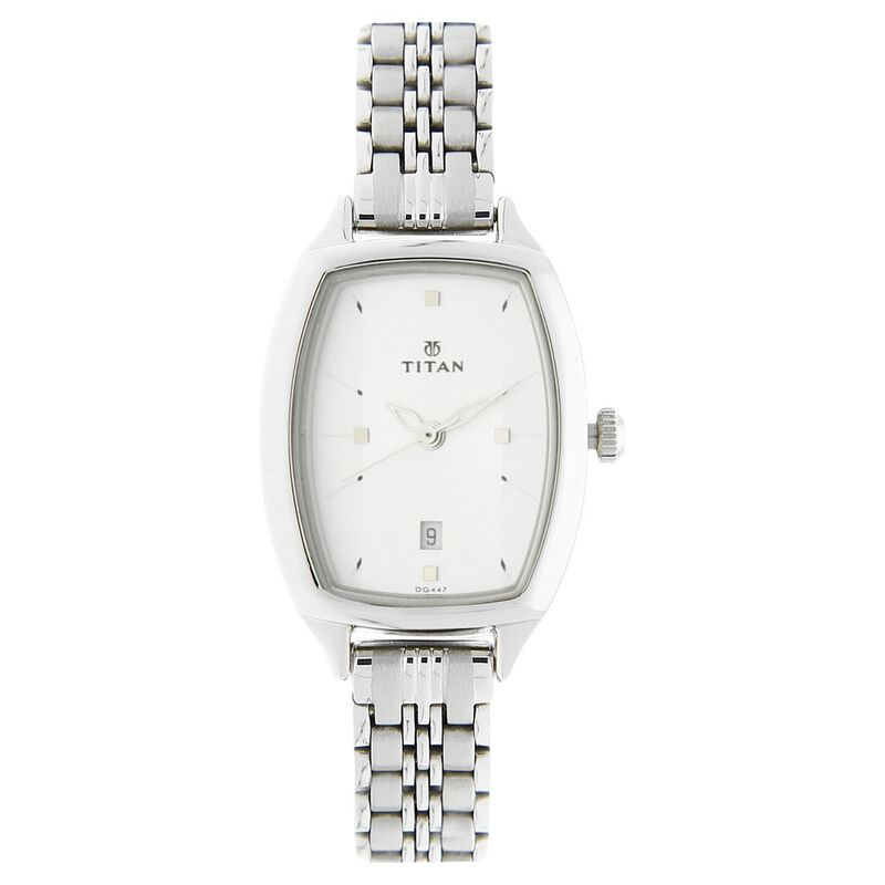 Titan Karishma Silver Dial Women Watch With Stainless Steel Strap