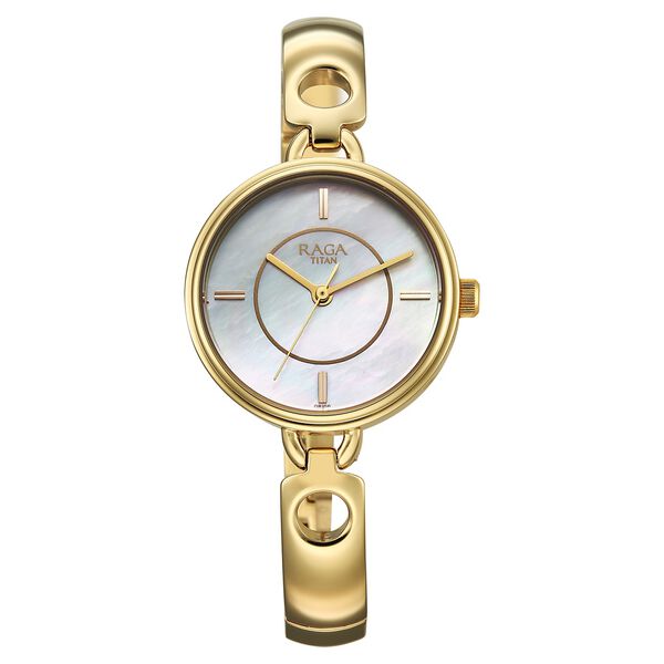 Titan Raga Contempore Quartz Analog Mother of Pearl Dial Metal Strap Watch For Women - image number 1