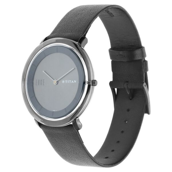 Titan Quartz Analog Anthracite Dial Leather Strap Watch for Men - image number 2