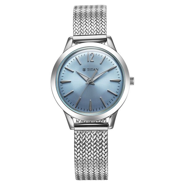 Titan Titan Timeless Urban Quartz Analog Blue Dial Metal Strap Watch For Women - image number 0