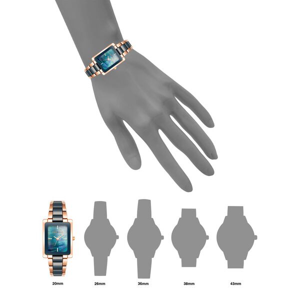 Anne Klein Quartz Analog Blue Dial Ceramic Strap Watch for Women - image number 3