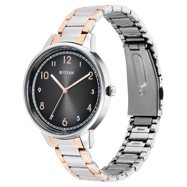 Titan Trendsetters Anthracite Dial Women Watch With Stainless Steel Strap - image number 2