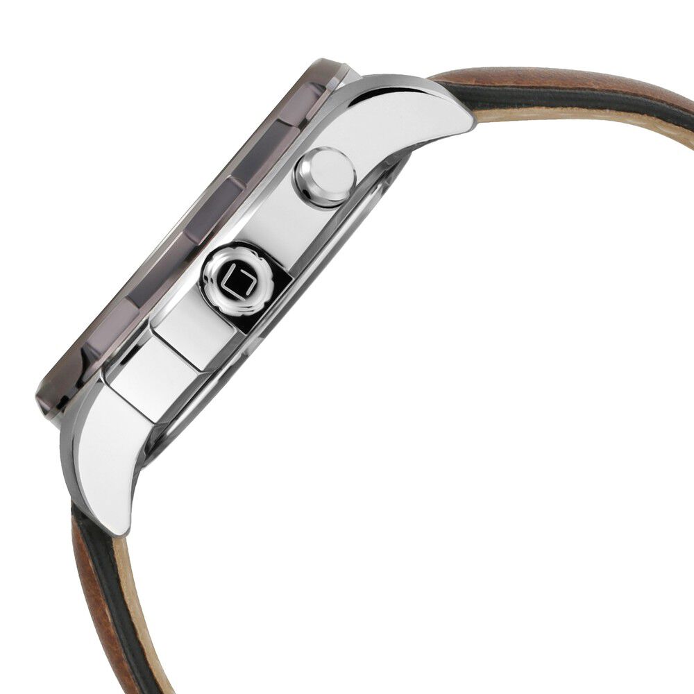 Buy Online Xylys Swiss Chronograph Brown Leather Strap and