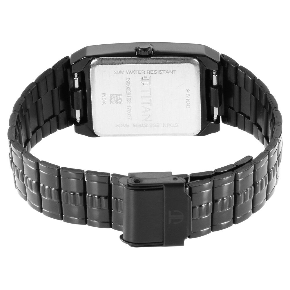 Titan watch black 2025 chain