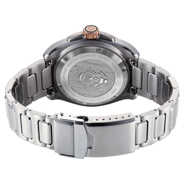 Titan Zero Hour Diver's 300m Automatic Analog with Black Dial Silver Stainless Steel & Black FKM Strap Watch for Men
