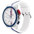 Tommy Hilfiger Quartz Chronograph White Dial White Silicone Strap Watch For Men - image number 1