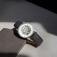 Titan Automatic Silver Dial Black Leather Strap Watch for Men - image number 0
