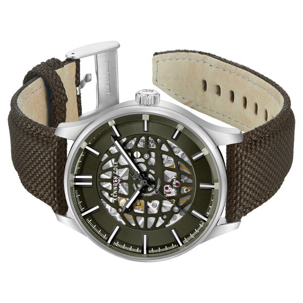 Kenneth Cole Automatic Automatic Green Dial Brown Nylon Strap Watch For Men - image number 2