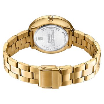 Sonata Poze Quartz Analog Green Dial Golden Colour Stainless Steel Strap Watch For Women