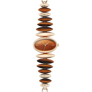Titan Raga New You Quartz Analog Tiger Eye stone Strap Watch for Women