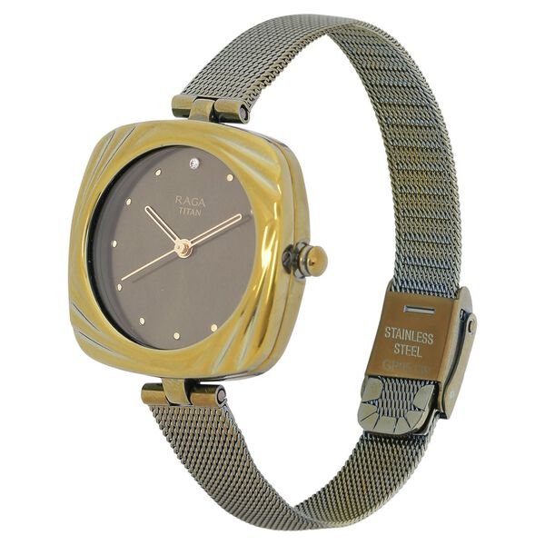 Titan Raga Moments Of Joy White Dial Women Watch With Metal Strap - image number 2