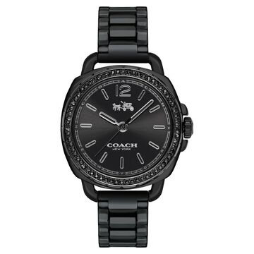 Coach Quartz Analog Black Dial Stainless Steel Strap Watch for Women