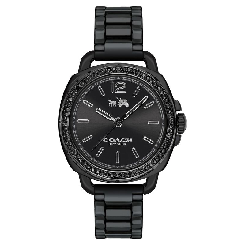 Coach Quartz Analog Black Dial Stainless Steel Strap Watch for Women