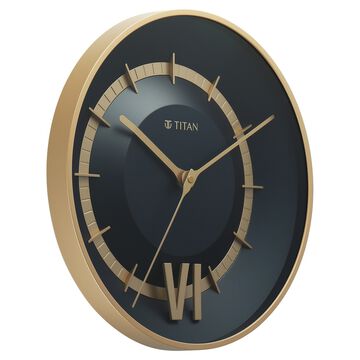 Titan Contemporary Wall Clock with Blue Dial Silent Sweep Technology - 32 cm x 32 cm (Medium)