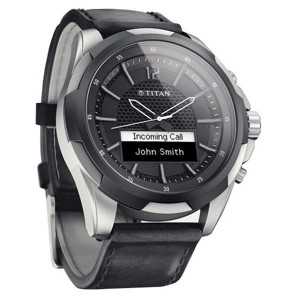 Titan JUXT Black Dial Ana Digi Leather Strap watch for Men - image number 1