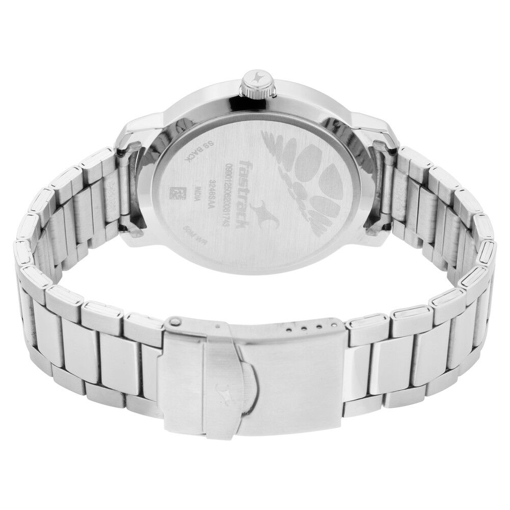 Buy Online Fastrack Bare Basics Quartz Analog with Date Black Dial