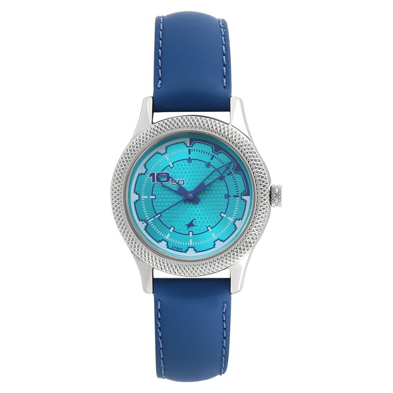 Fastrack Quartz Analog Blue Dial Leather Strap Watch for Girls - image number 0