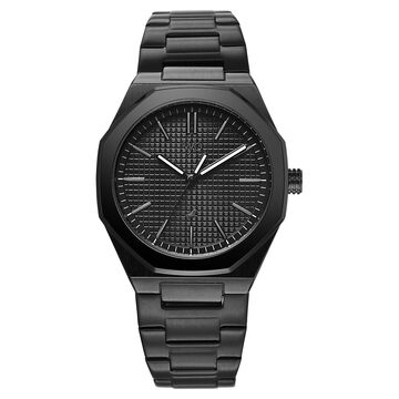 Vyb Challenger By Fastrack Quartz Analog Black Dial Black Stainless Steel Strap Watch For Guys