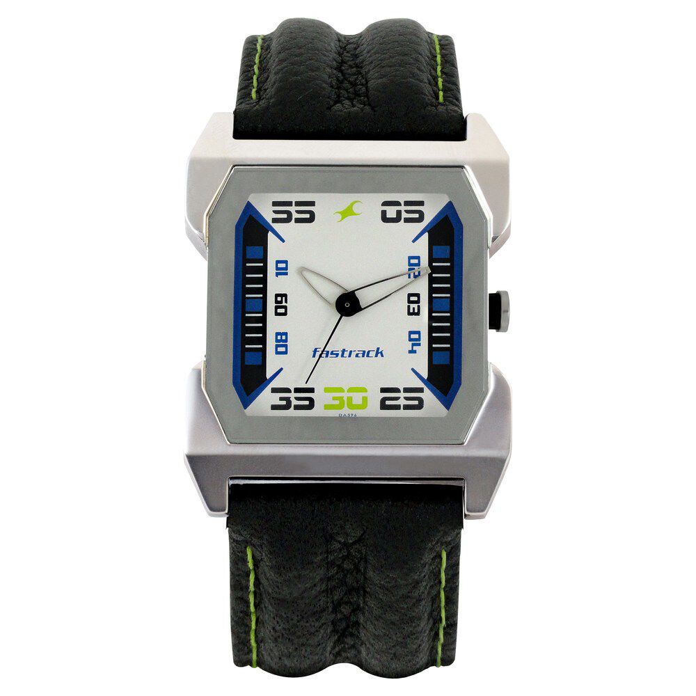 Buy Online Fastrack Quartz Analog White Dial Leather Strap Watch for Guys nc3026sl03 Titan