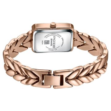 Poze By Sonata Quartz Analog Silver Dial Rose Gold Metal Strap Watch For Women