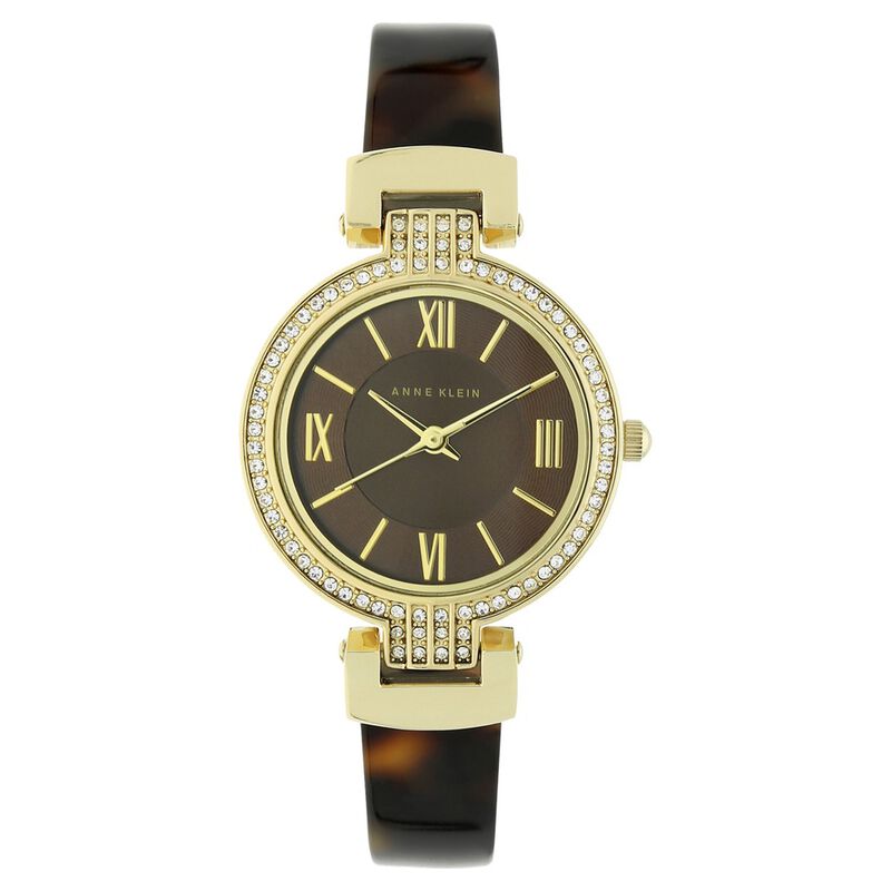 Anne Klein Quartz Analog Brown Dial Metal Strap Watch for Women