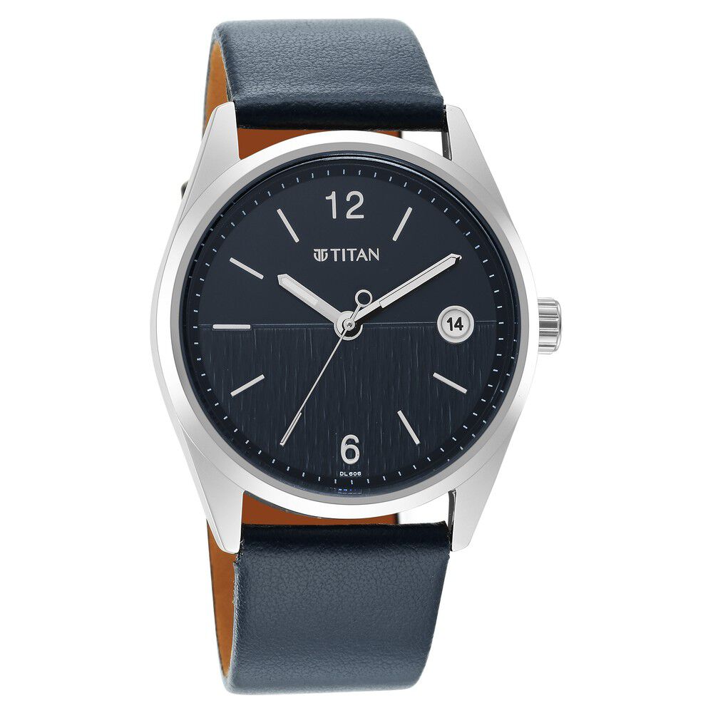 Buy Online Neo Blue Dial Analog with Date Watch for Men ns1729sl06 Titan