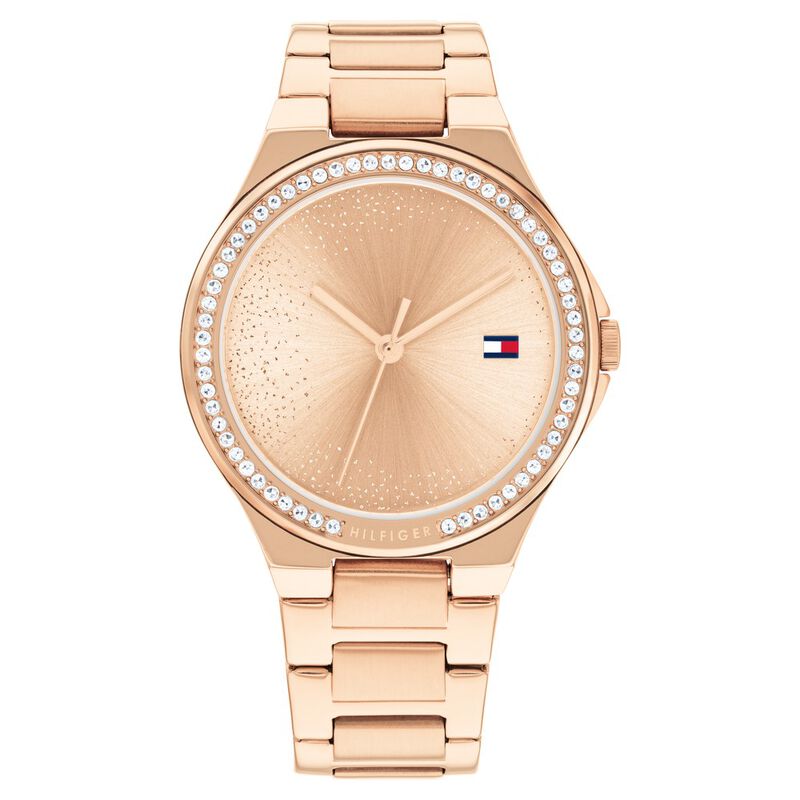 Tommy Hilfiger Quartz Analog Rose Gold Stainless Steel Strap for Women