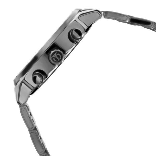 Titan Men's Metropolitan Luxe: Multifunction Mono black Dial with Two-Tone Stainless Steel Bracelet Watch - image number 3