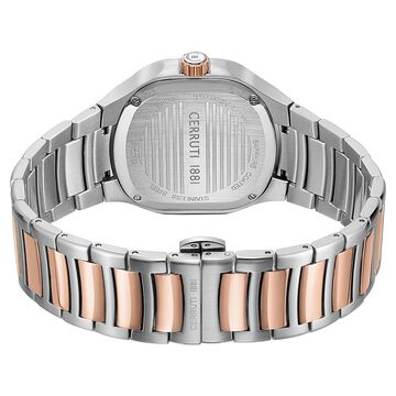Cerruti 1881 Quartz Multifunction Grey Dial Two Toned Stainless Steel Strap Watch For Men