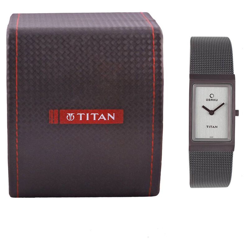 Titan Quartz Analog White Dial Metal Strap Watch for Women - image number 4