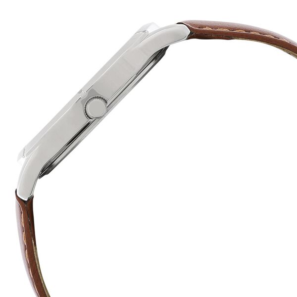 Titan Quartz Analog with Date Silver Dial Leather Strap Watch for Men - image number 2