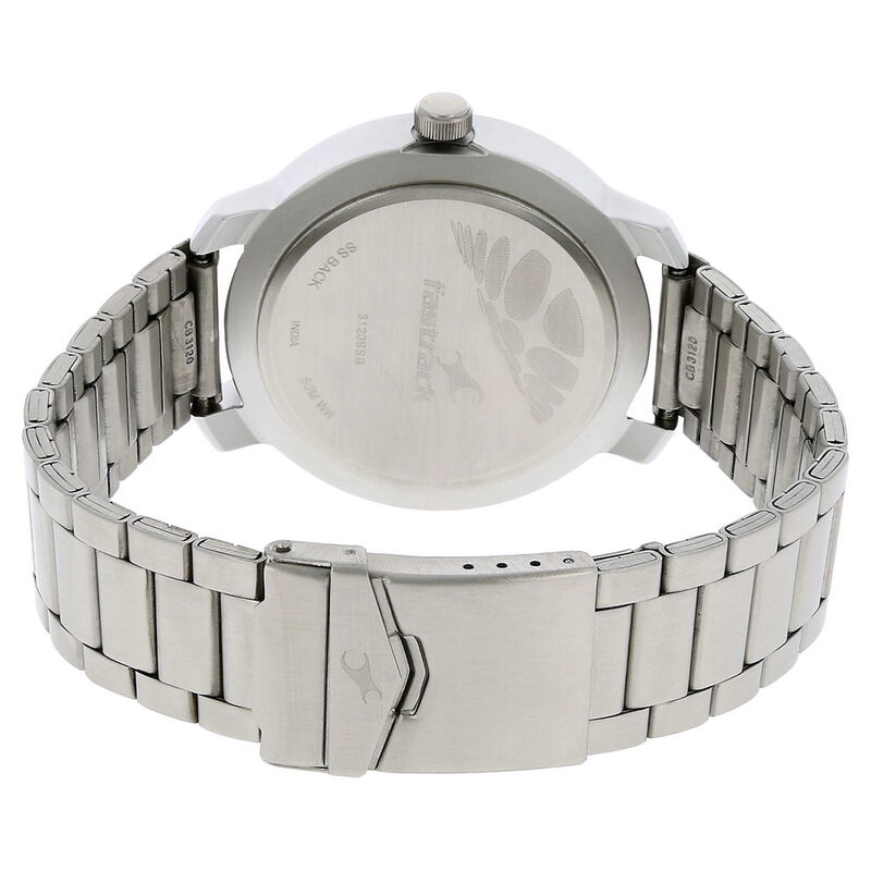 Fastrack Checkmate Quartz Analog Black Dial Stainless Steel Strap Watch for Guys - image number 3